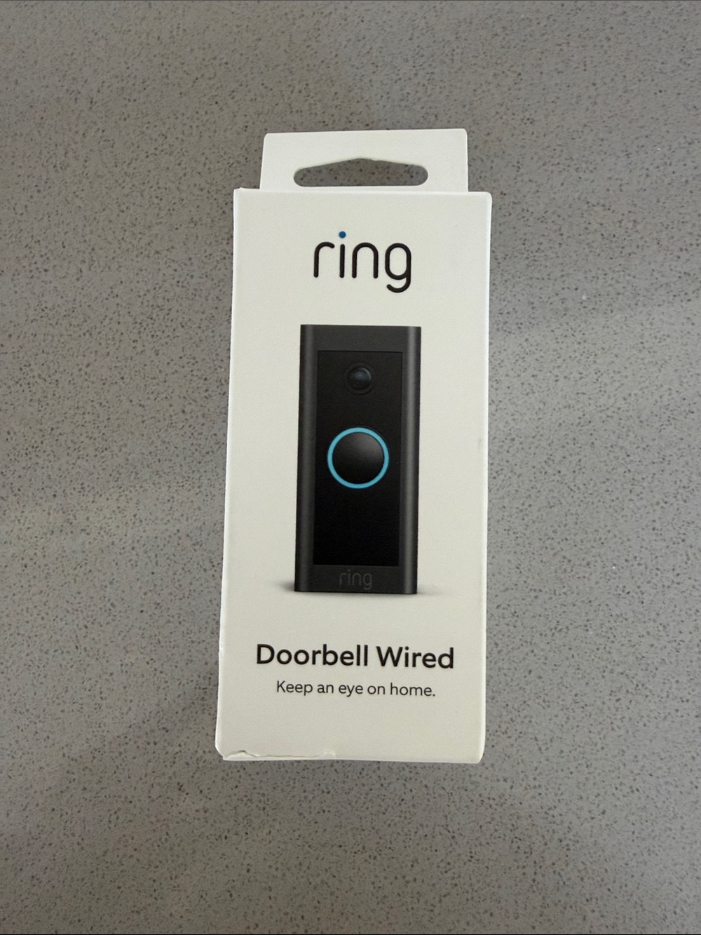 Ring Doorbell Wired in Black with Blue Accent